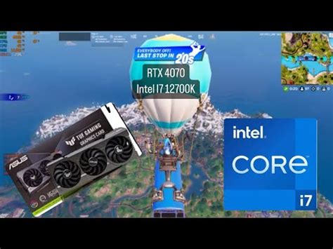 RTX 4070 Intel I7 12700k Fortnite Chapter 5 Performance ALL