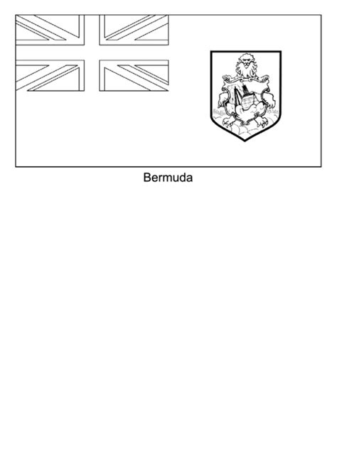 Bermuda Flag Template printable pdf download