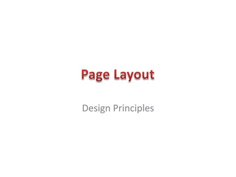 Page Layout And Design Principles | PPT