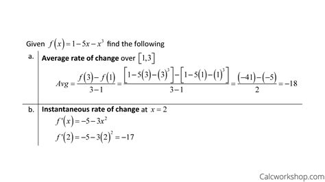 Average Rate Of Change In Calculus W Step By Step Examples 28130 | Hot Sex Picture