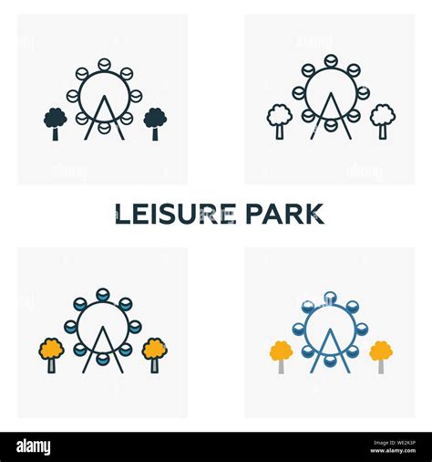 Leisure Park Outline Icon Thin Style Design From City Elements Icons