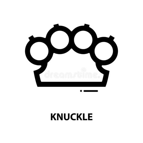 Knuckle Icon Black Vector Sign With Editable Strokes Concept Illustration Stock Illustration