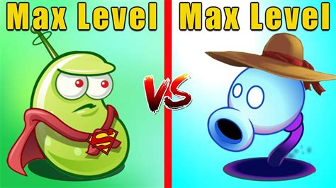 Pvz 2 Max Level Laser Bean Vs Shadow Peashooter Who Will Win Youtube