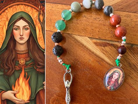 St Brigid Celtic Daily Prayer Meditation Beads Gemstone Beads Picture