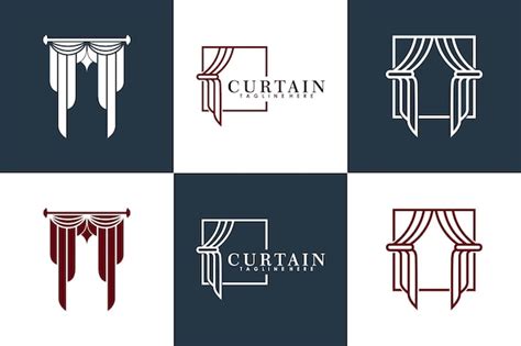 Premium Vector Curtain Logo Design With Modern Concept