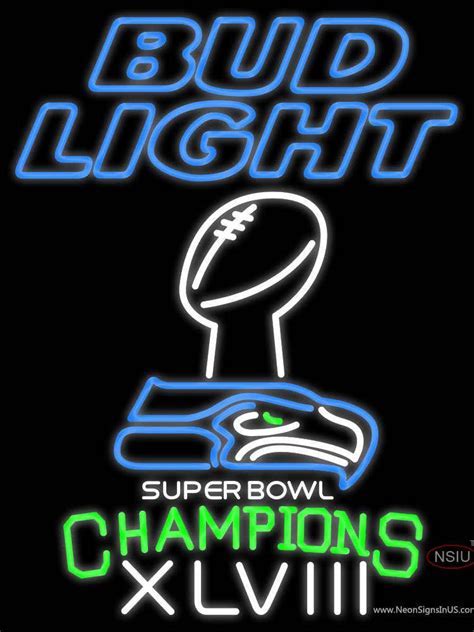 Bud Light Super Bowl Neon Sign Officially Licensed