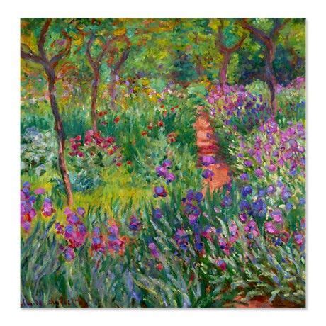 Monet Irises In Garden Shower Curtain CafePress Monet Art Claude