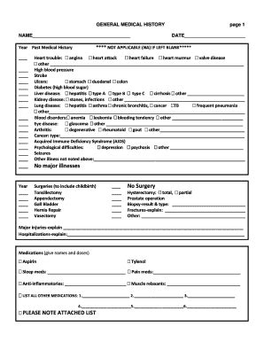 Fillable Online Medical History Form Pdf Optix Eyewear Fax Email