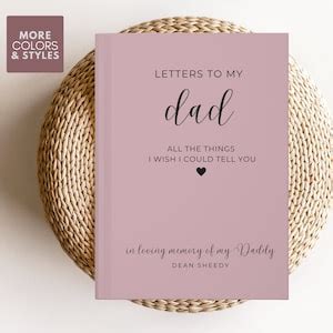 Letters To My Dad In Heaven Father Memorial Journal Gift Dad Loss