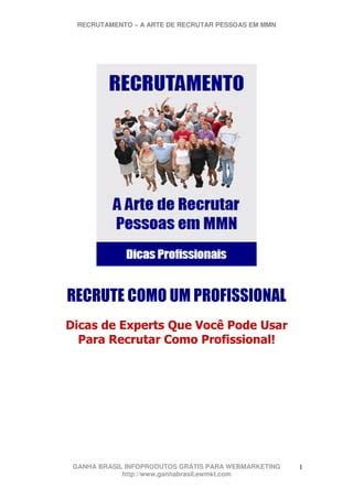 Ebook Recrutamento A Arte De Recrutar Pessoas Em Mmn Pdf