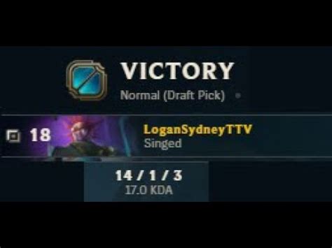 Got 3 Wins In A Row 3 Out Of 4 Trying A Singed Strat That Beats