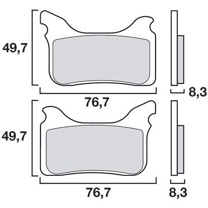 Plaquettes De Freins Brembo Sinter M Tal Fritt Avant Motoblouz