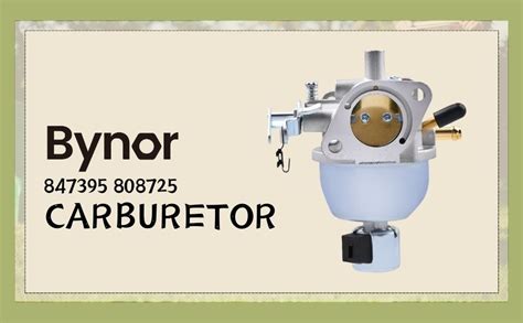 Amazon Bynor 847395 Carburetor For BS JD LT 166 16 HP Vanguard