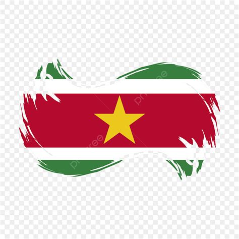 Brush Stroke Circle Vector Design Images Suriname Wavy Flag With Brush