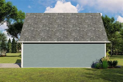 Plan 135019GRA: 721 Sq Ft 2-Car Detached Garage Plan with Side Porch and 343 Sq Ft Bonus Space ...