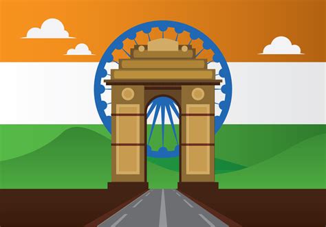 India Gate Vector 128109 Vector Art At Vecteezy