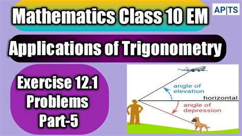 CLASS 10 MATHS EXERCISE 12 1 Q5 APPLICATIONS OF TRIGONOMETRY HOW