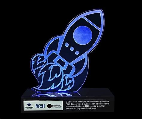 Troféu Foguete de LED Anholeto