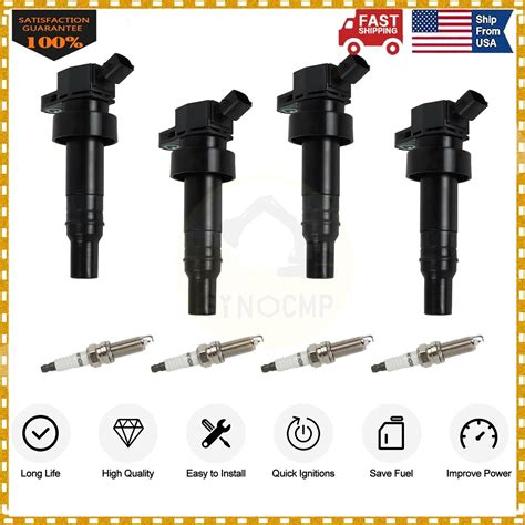 X Ignition Coils X Iridium Spark Plugs For Kia Rio Soul Hyundai