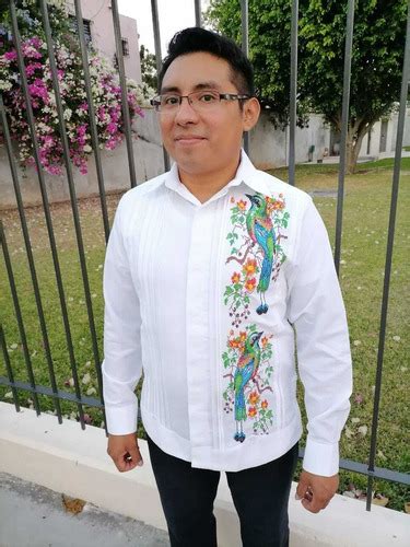 Guayabera Yucateca Bordada Punto De Cruz P Jaro Toh Mayakim Mayakim