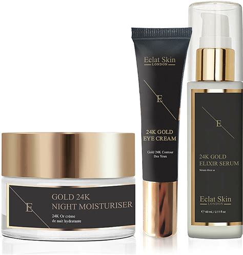 Eclat Skin London K Gold Coffret Lixir S Rum Visage Ml Cr Me