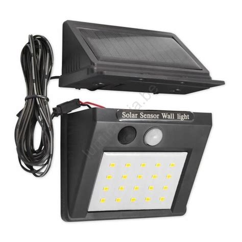 Solar LED Wand Lamp Met Sensor En Extern Paneel LED 0 55W 3 7V IP65