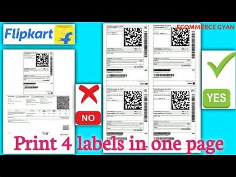 Flipkart In Label Printing How To Print Flipkart Four Labels