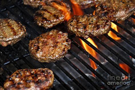 Hamburgers On Barbeque Photograph By Elena Elisseeva Fine Art America