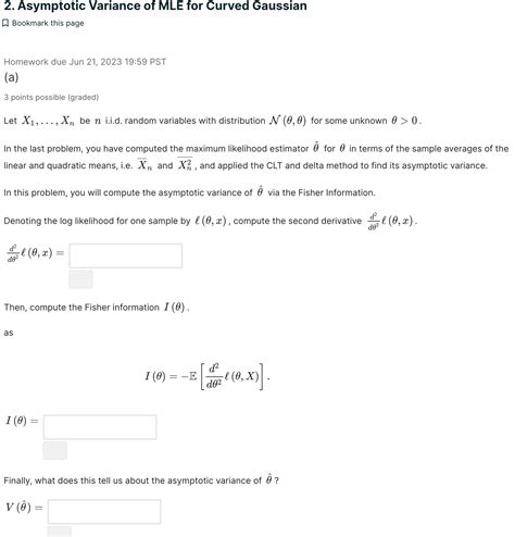 Asymptotic Variance Mle For Curved Gaussian