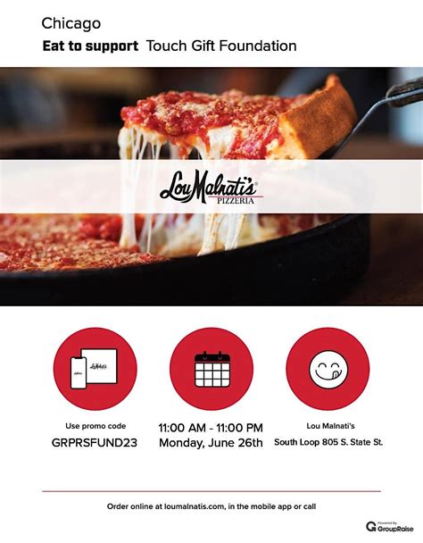 Touch T Foundation X Lou Malnatis Pizzeria Fundraiser South Loop