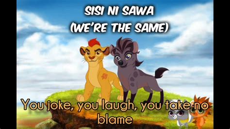 Lion Guard — Sisi Ni Sawa Kion And Jasiri Duet Lyric Video In English