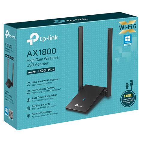 Buy TP-Link Archer TX20U Plus Wireless AX1800 MU-MIMO USB Adapter ...