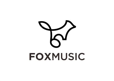 Premium Vector | Music fox logo design vector illustration