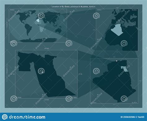 El Oued, Algeria. Described Location Diagram Stock Illustration ...