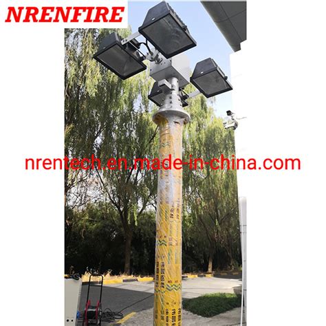 M Fire Tender Mounted Pneumatic Telescopic Mast Light Turn Tilt Unit