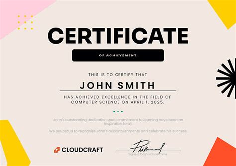 Creative Certificate Templates Renderforest