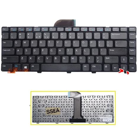 Ssea New Original Us Keyboard For Dell Inspiron R