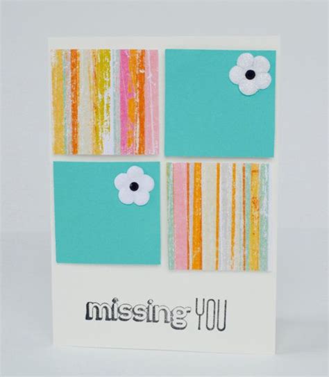 Missing You Square Shapes And Sparkle Flowers Missing You Cards Miss