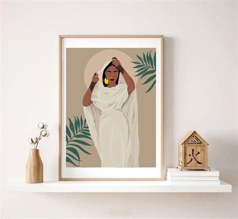 Sudaniya Minimal Art, Sudanese Woman in Toub Print, Sudan Art Print - Etsy