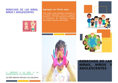 Derechos DE LAS Niñas DERECHOS DE LAS NIÑAS NIÑOS Y ADOLESCENTES 1