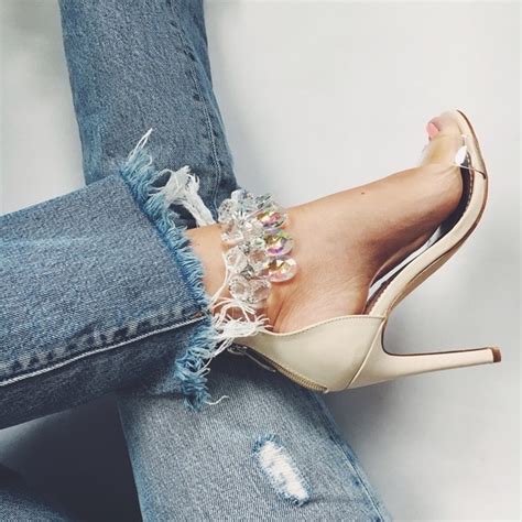 Cape Robbin Shoes Nude Rhinestone Chandelier Ankle Strap Heels Poshmark