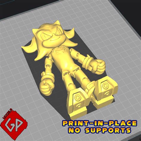 Stl File Flexi Sonic The Hedgehog Team Knuckles Tails And Shadow Print In Place No Supports