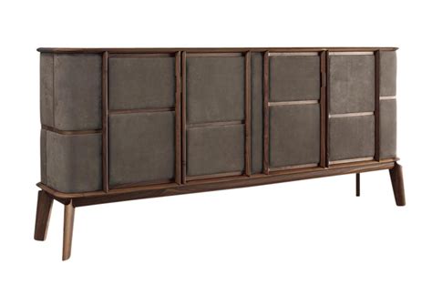 Matthias Walnut Leather Sideboard Contemporary Luxury Furniture