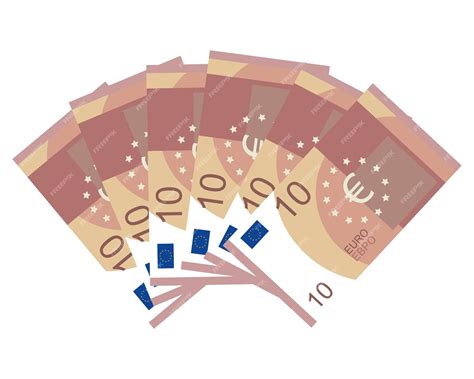 Набор банкнот номиналом 10 евро. десять евро. векторная иллюстрация ...