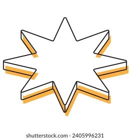 2d Isometric Star Shape Icon Vector Stock Vector (Royalty Free ...