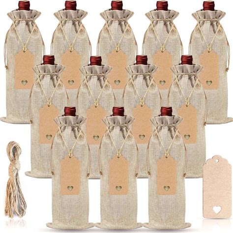 Amazon HRX Package 10pcs Burlap Wine Bags For 1 5L Magnum Bottles