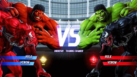 Red Hulk Carnage Vs Green Hulk Black Venom Hardest AI Marvel Vs