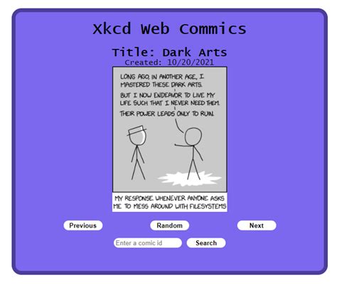 Github Shotamax95xkcd Web Comic Project