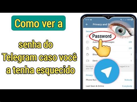 Como Ver Sua Senha Do Telegram Caso Voc A Tenha Esquecido Nova