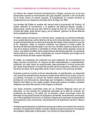 PLAN DE GOBIERNO POR TI CALLAO CALLAO PDF